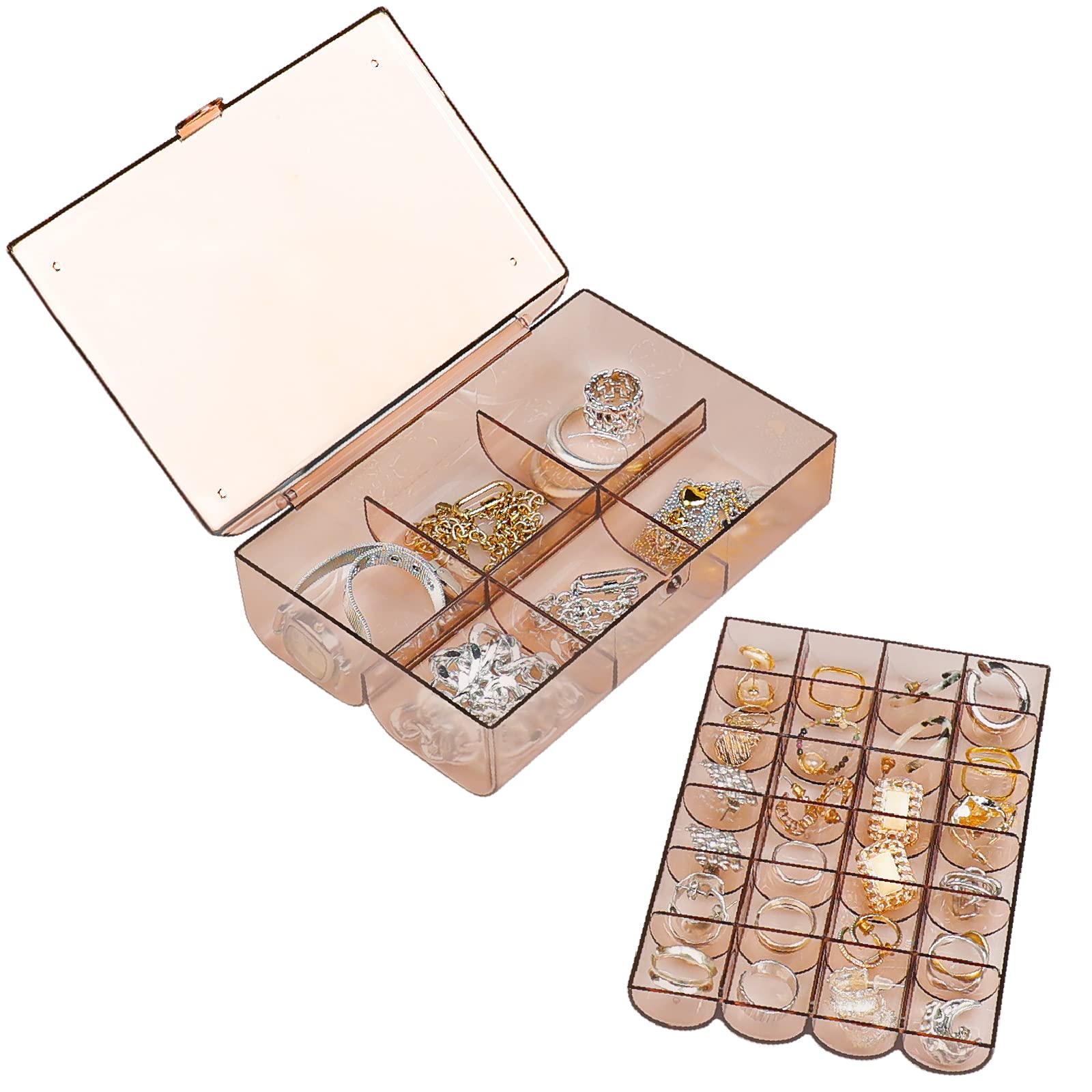 Amazon.co.jp: ジュエリーボックス(ライトブラウン) : Home & Kitchen