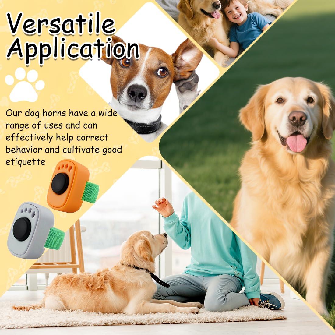 YAYNO 2 PCS Clicker Chien Dressage Multicolore Clickers de Dressage pour Animaux de Compagnie Accessoire Pratique pour l’Entraînement Canin pour Chien Chat Cheval