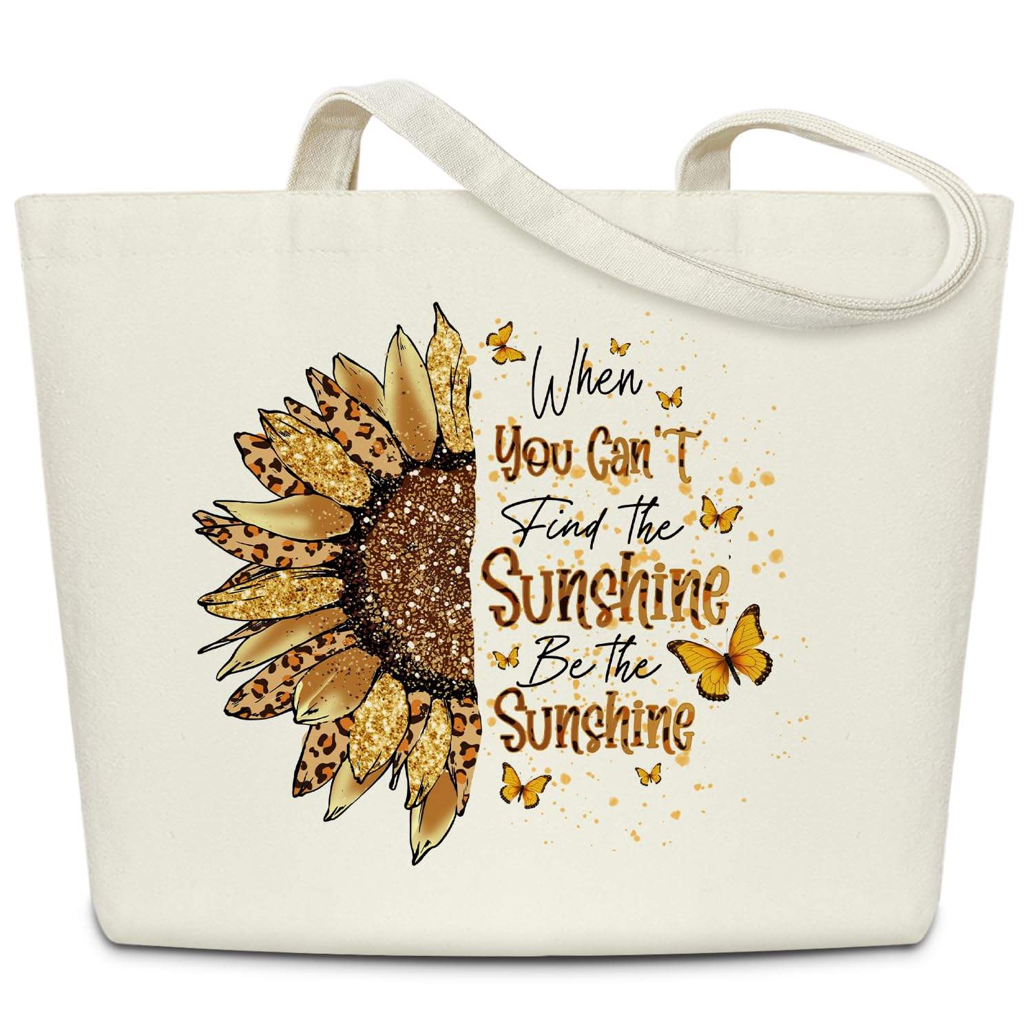 CIAEXRN Tote Bag, Motivation Gifts For Women, Aesthetic Grocery Shopping Canvas Tote Bags Reusable Tote Bags Shopping Bag