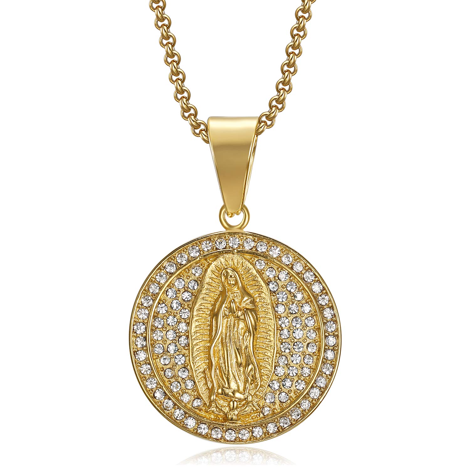 Lee Island Fashionvirgin Mary Christian Gold Necklace Lee Island