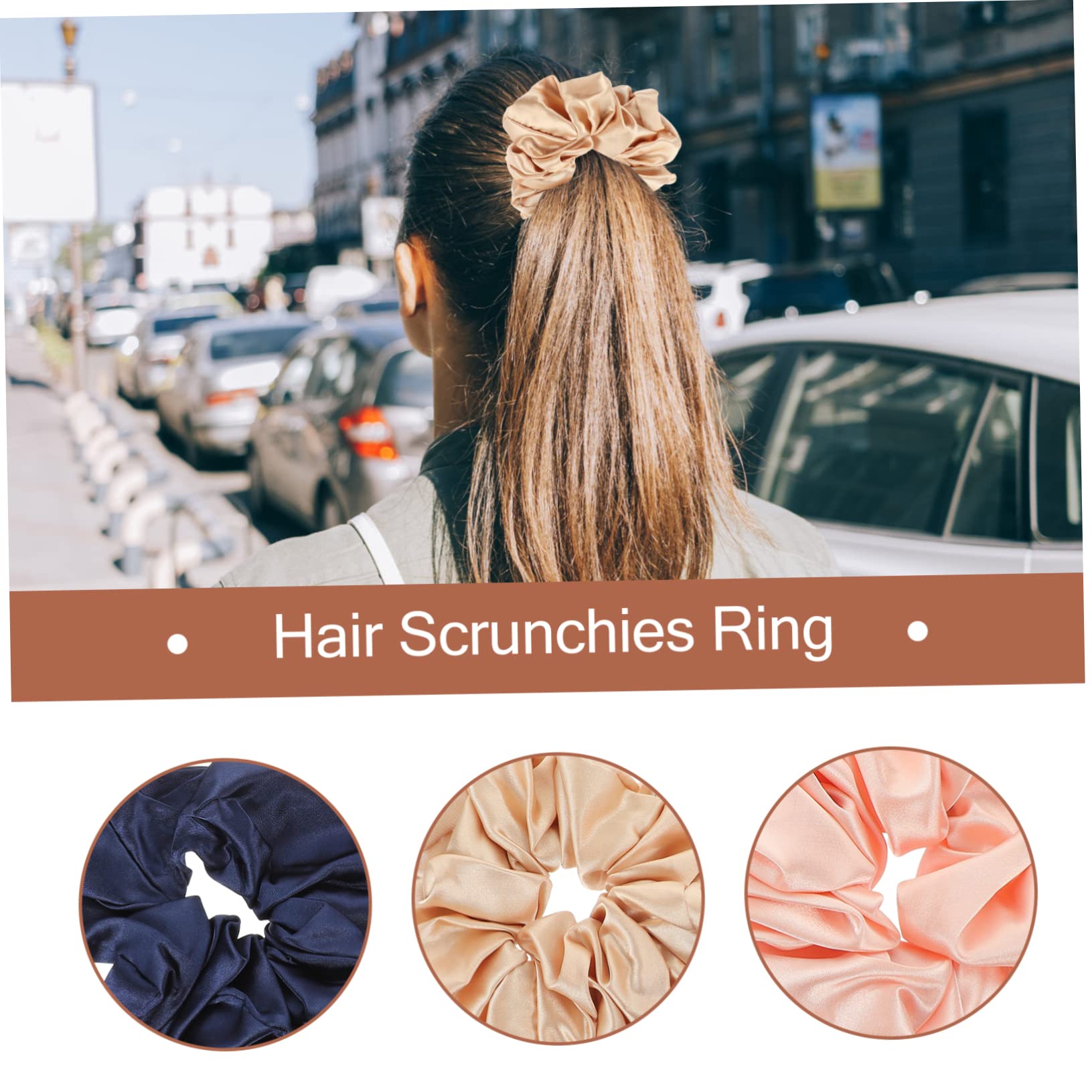 minkissy 12piezas Coleteros De Satén Para Mujer Lazos De Pelo Elásticos Accesorios De Cabello Para Chicas Sostenedor De Coleta Elegantes Marino