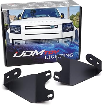 iJDMTOY Heavy Duty Steel Constructed Hood Hinge Mount A-Pillar LED Ditch Light Bracket Hardware Compatible with Land Rover 2020-up Defender L663