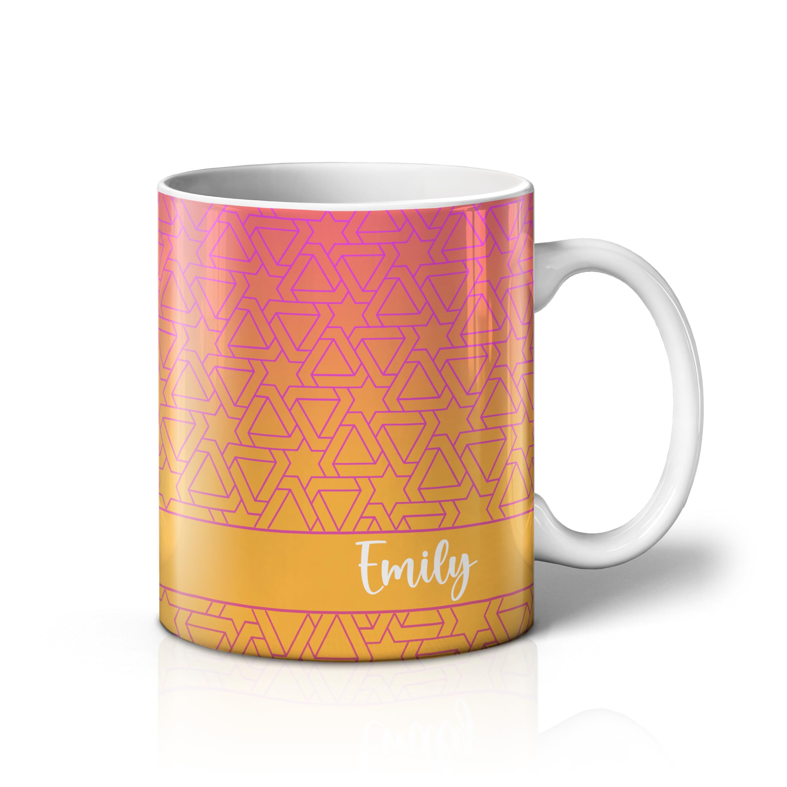 iCaseDesigner Personalised Colourful Pattern Mug with Any Name – Custom Coffee Mug – 11 Oz Tea Cup – Unique Customised Gift for Men, Women, Work, Birthdays and Anniversaries - 15. Sunset Prism