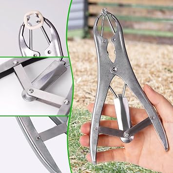 Livestock Castration Bander with 4 Sizes of Castrator Rings
