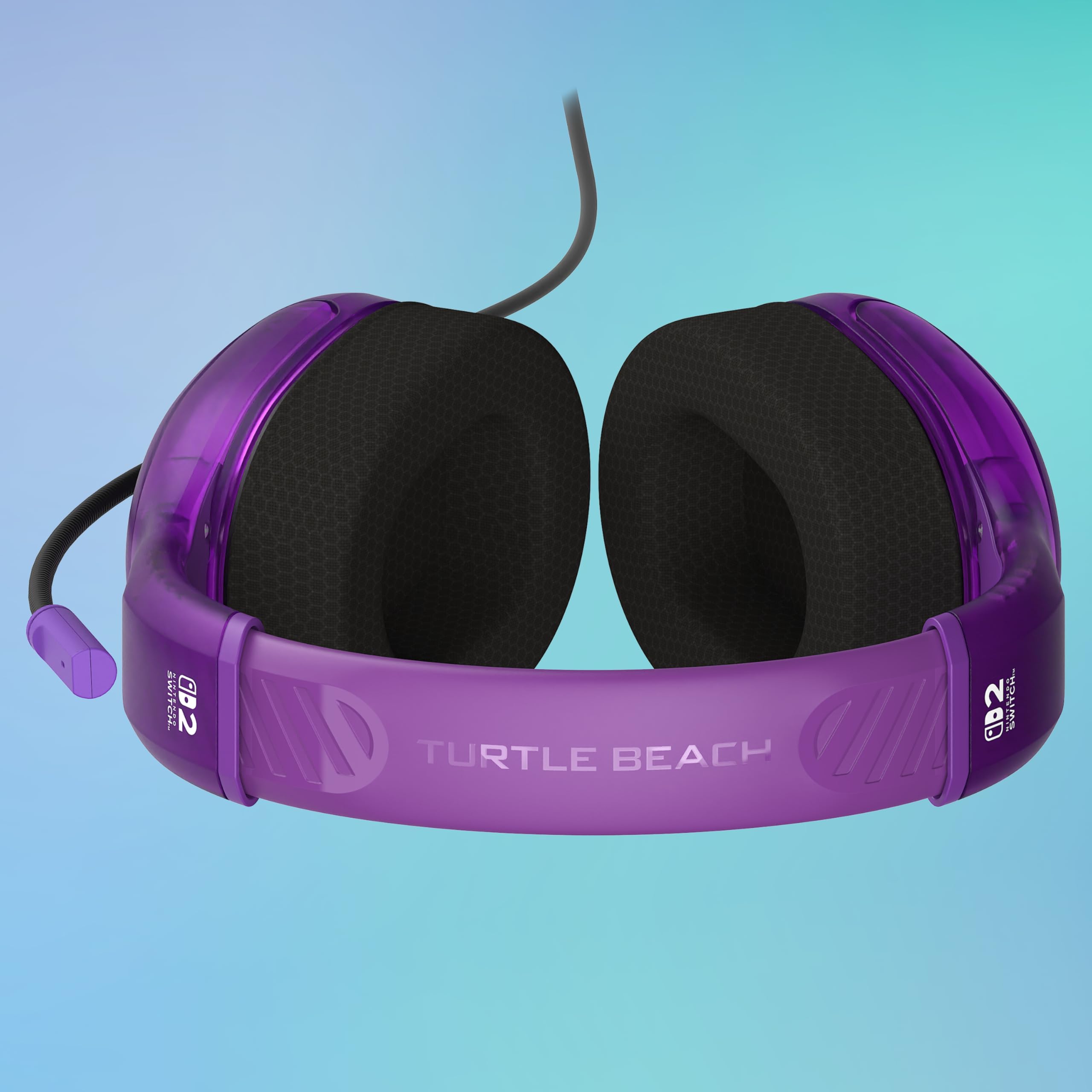 Turtle Beach Airlite Fit Auriculares con Cable para Juegos en Morado fantasmal con Licencia Oficial para Todos los Nintendo Switch: micrófono abatible y silenciable, Orejeras de Comodidad Superior