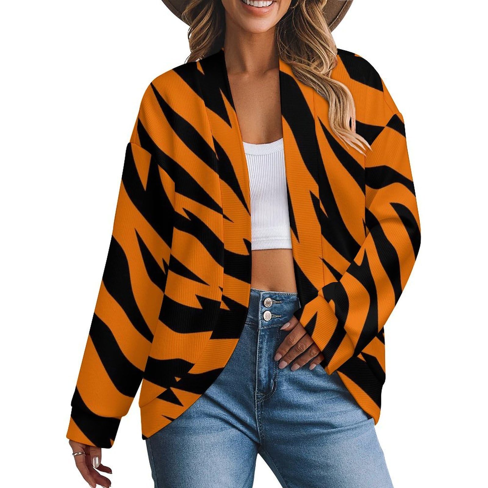 Womens Cardigan Long Sleeve Sweater Loose Stretchy Open Front Cardigans Outerwear Tops