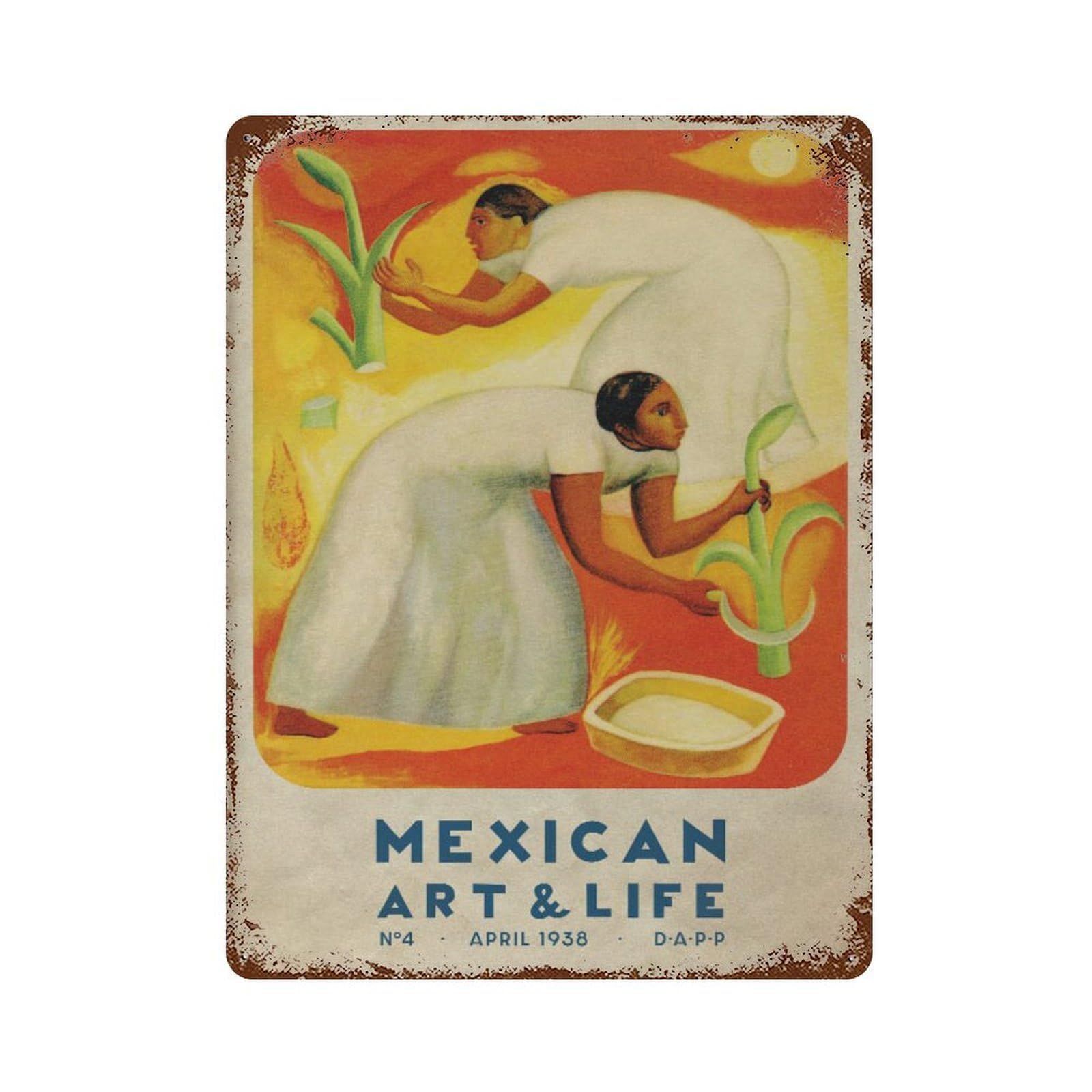 xiaoxiaoshen Mexican & Life Latin American Esania, Mexico Travel, Vintage Wall Decor Art Metal Tin Poster Modern Home Decor Art Home Bar Shop Decorations Vintage Sign 40x30cm