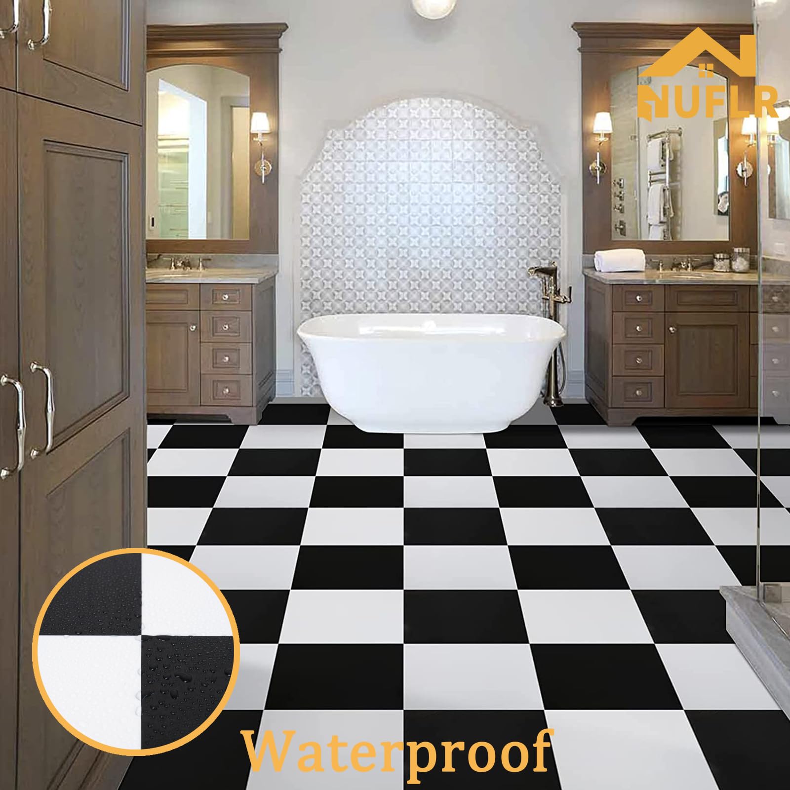 Vinylvloer, zelfklevend, pvc-vloerbedekking, 30 x 30 cm, 20 stuks, extra slijtvast, waterdicht, grijs marmereffect voor keuken, badkamer, slaapkamer