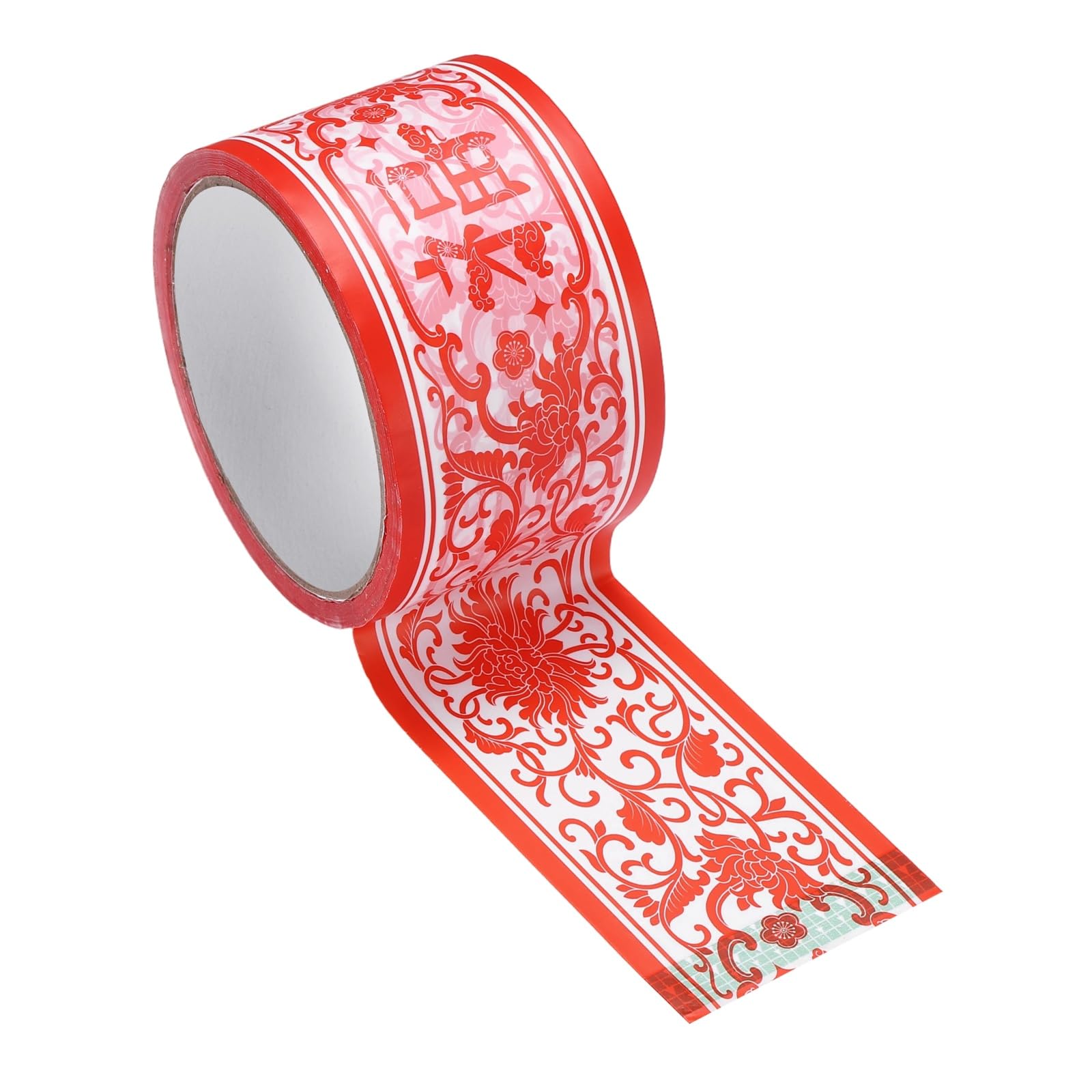 PATIKIL 98 ft Chinoiserie Flower Washi Tape, Washi Tape Stickers Bulletin Board Borders Decorative Sticker for DIY Craft Blackboard Scrapbook Office Home Decor, Red Mum