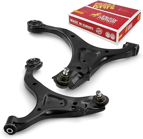 Miniatura 1 de Metrix Premium - Conjunto de brazo de control inferior izquierdo y derecho RK621686 y RK621685 para Hyundai Santa Fe 2007-2009