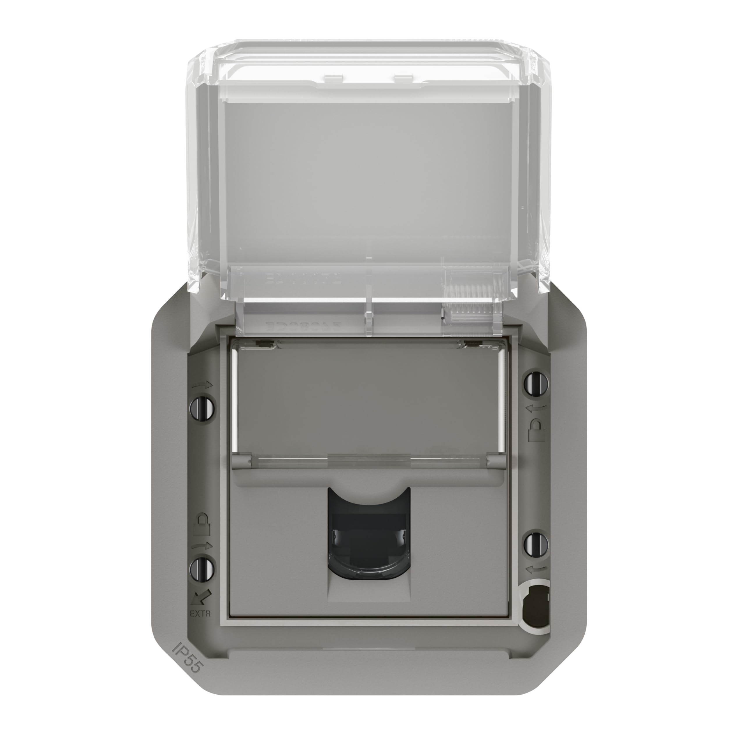 prise rj45 - catégorie 6a - stp - gris - composable - legrand plexo 069559l