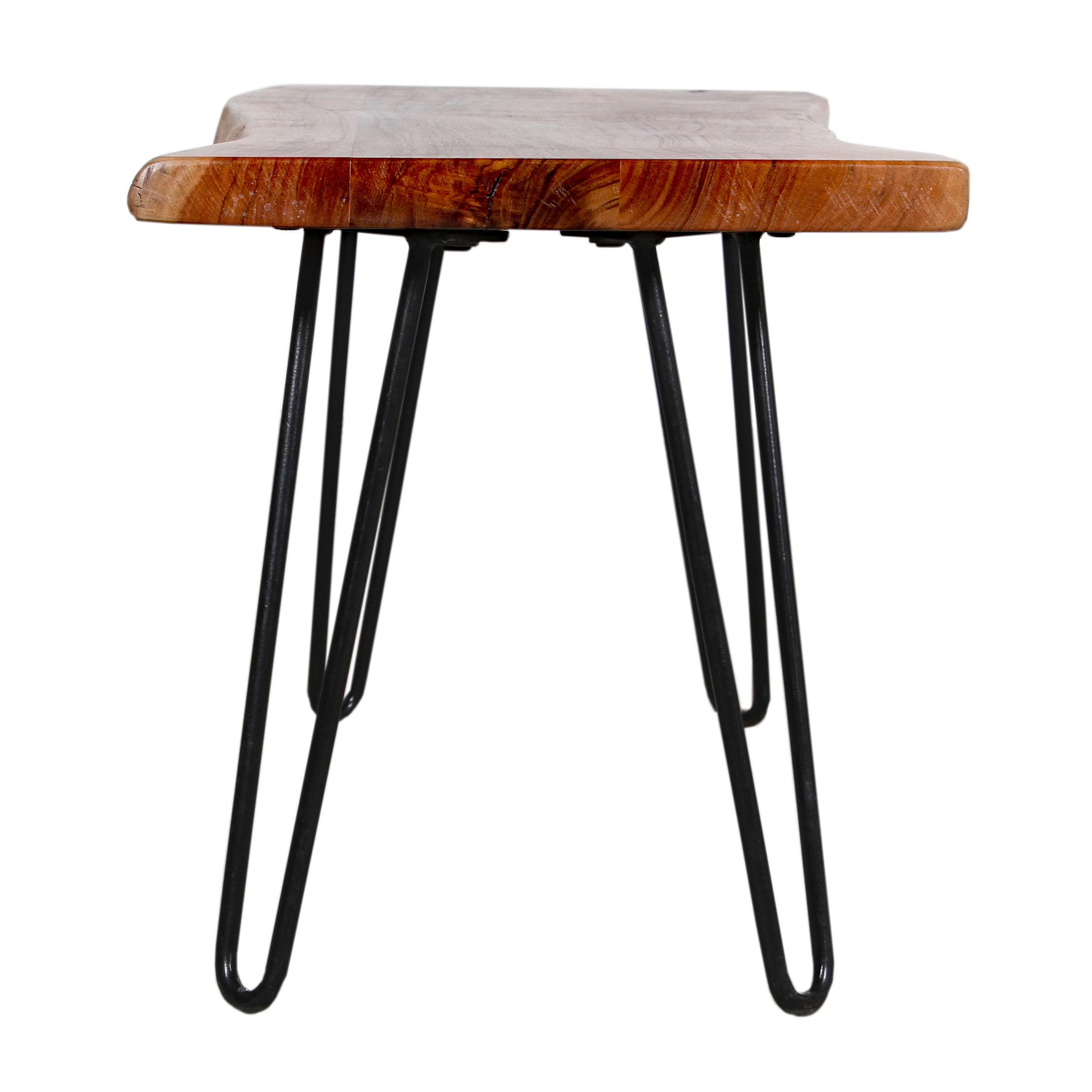 Alaterre Live Edge Solid Wood Entryway Bench with Hairpin Metal Legs, 36” | Narrow Shoe Bench, End of Bed Bench, Modern Farmhouse Table Bench, for Entryway, Dining Room, Kitchen, or Bedroom