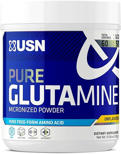 USN Supplements Polvo micronizado de glutamina pura, 10.58 oz