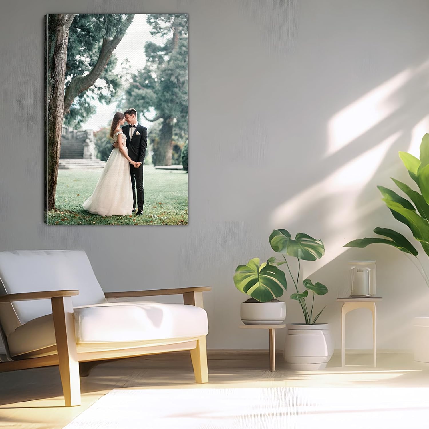 Lmfphog Personalized Pictures to Canvas for Wall 16x20 inches, Custom Canvas Prints with Your Photos for Family/Pet/Kid/Lovers, 16x20in - Image 4