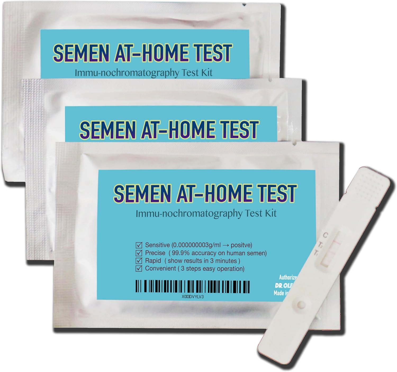 Semen Detection Test Strips (3 Packs) - 2025 QC Upgraded - Discreet Black Packaging -Forensic Professional Sensitive and Rapid- Infidelity Test Kit Check Spouse, Girlfriend, Partner.