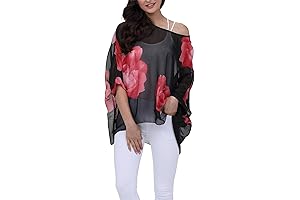 Women's Bohemian Floral Chiffon Hi Low Tops