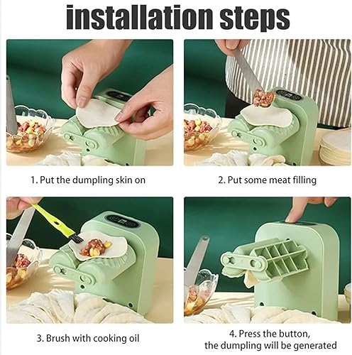 Miniatura 6 de Máquina eléctrica para hacer albóndigas, máquina automática de albóndigas, ajustable y fácil de operar, con cuchara y cepillo, máquina eléctrica de