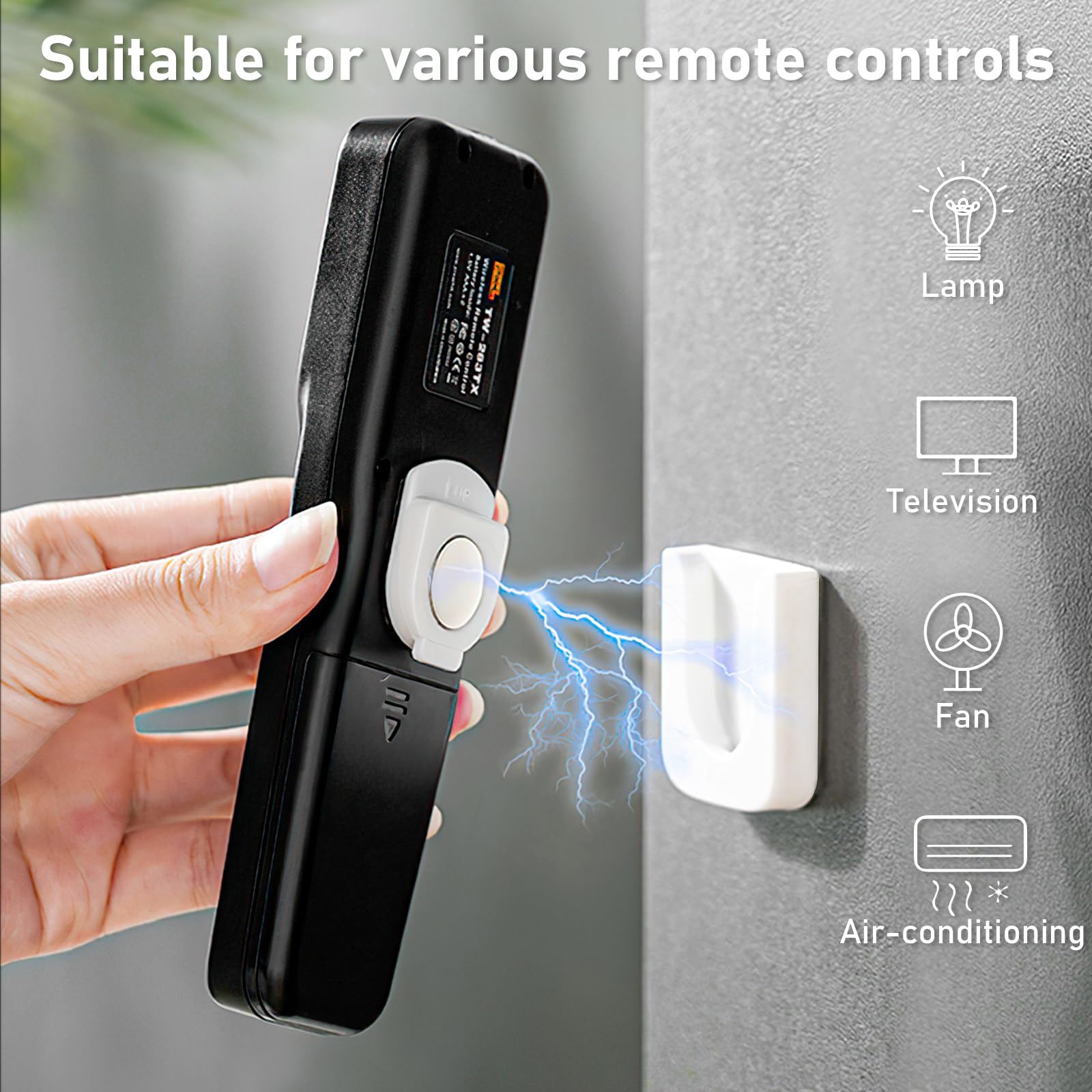 Supporti Magnetici Per Telecomandi - 2 Pezzi, Autoadesivi, Senza Fori, Per TV, Condizionatore - Foto 9