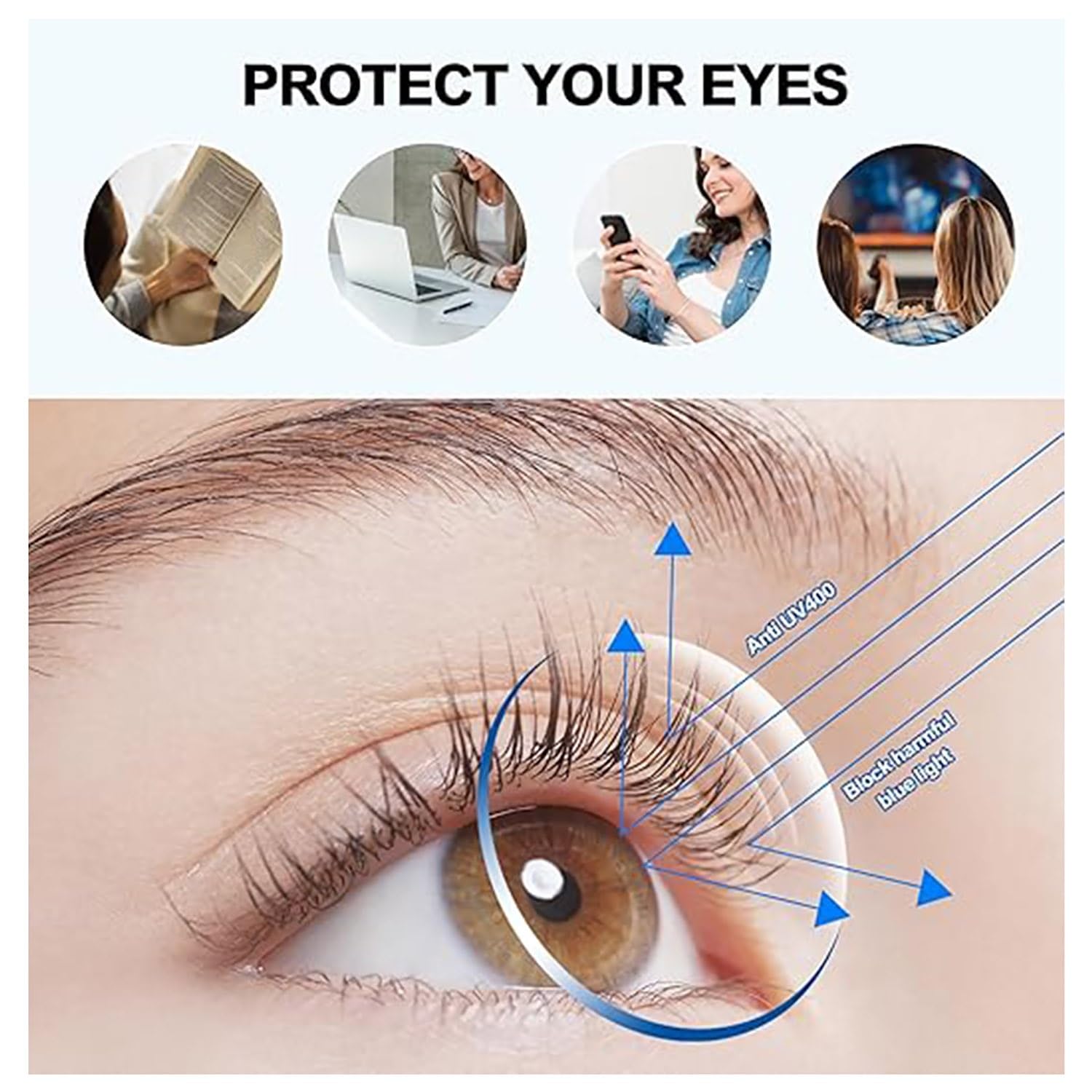 Photochrome Lesehilfe Brille, Progressive Multifokus Sonnenlesebrille, Blaulichtfilter Computerleser für Damen Herren