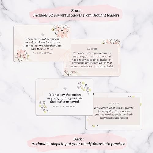 Miniatura 3 de MESMOS 52 tarjetas de atención plena con planes de acción. Regalos de relajación para aliviar el estrés para mujeres, tarjetas de afirmación