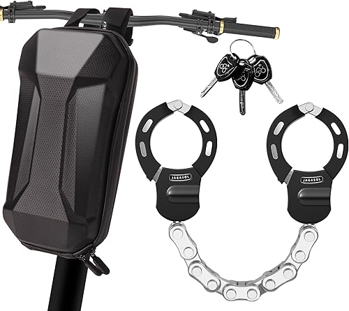 Miniatura 8 de Cerradura de scooter eléctrico, cerradura de cadena antirrobo de alta resistencia con llave, accesorios para bicicleta, bicicleta eléctrica,
