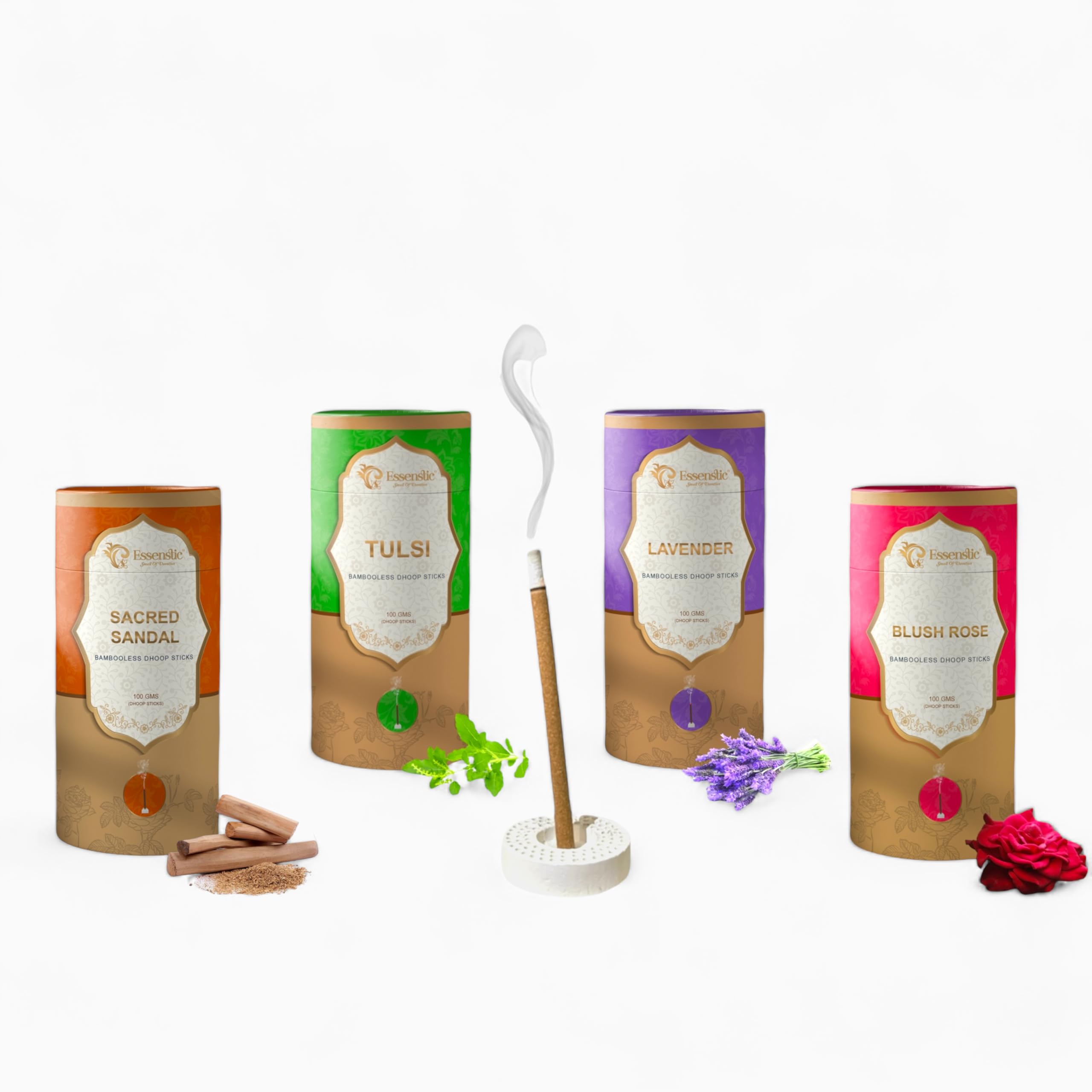 Essenstic 100% Natural Dhoop Sticks for Pooja | 4X Times Thicker Dhoop Batti | 45+ Mins of Burn Time | Bambooless Agarbatti/Incense Sticks for Navratri & Gudi Padwa | Unique Dhoop Stand (B0D259XB8J) Amazon Price History, Amazon Price Tracker