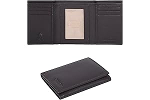ESTALON Bifold Leather Checkbook Wallet for Men RFID Blocking