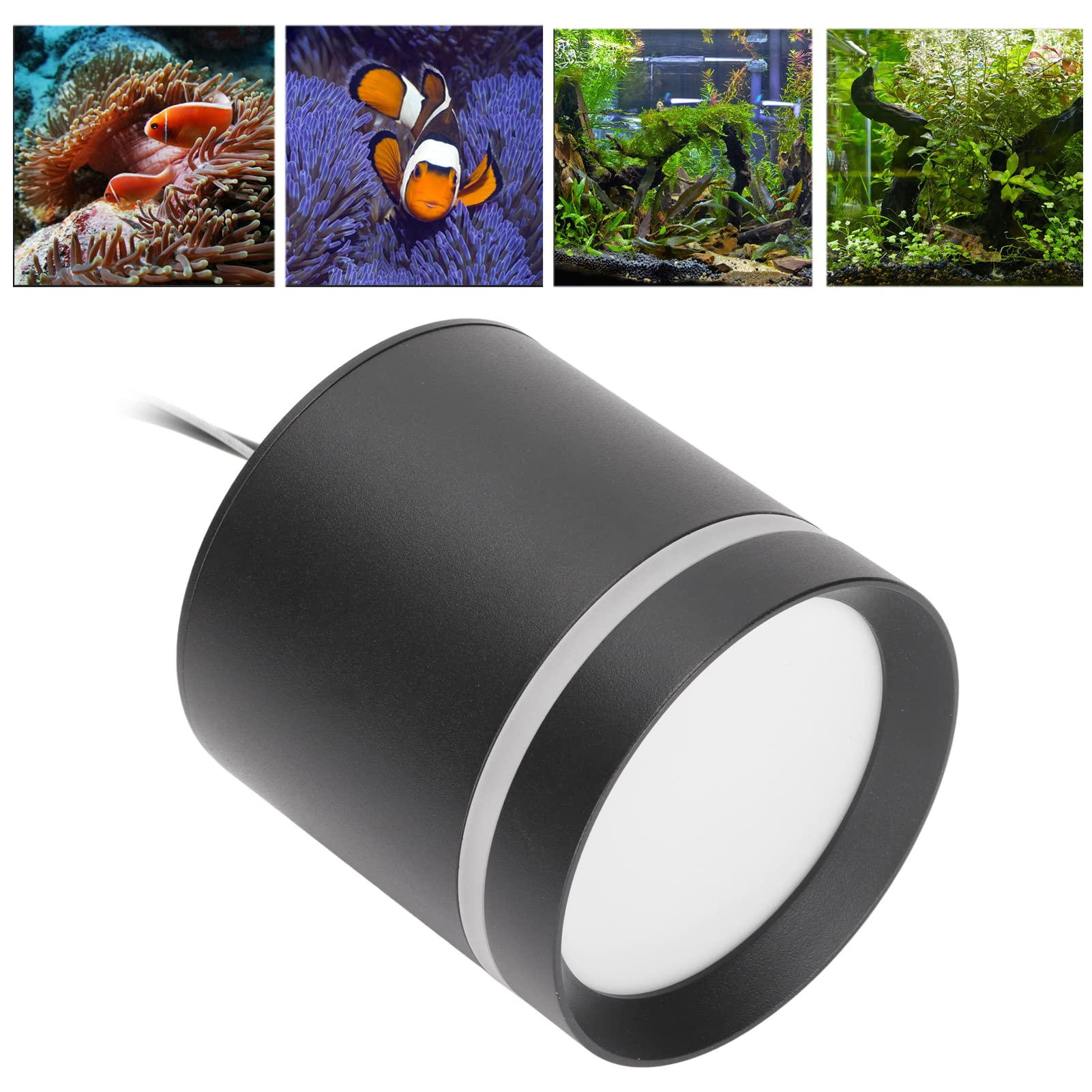Lampe LED d'Aquarium Marin ZY-K2, 18W, Projecteur en Métal à Dissipation Thermique, Éclairage pour Corail, 220V, Prise Européenne, Lampe de Croissance pour Récif, Aquarium Eau de