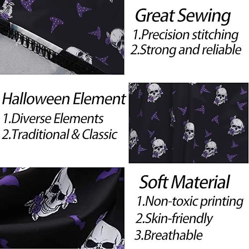 Miniatura 5 de Vestidos de Halloween para mujer de manga larga vestido de cóctel swing esqueleto calabaza impreso fiesta de disfraces disfraz para fiesta