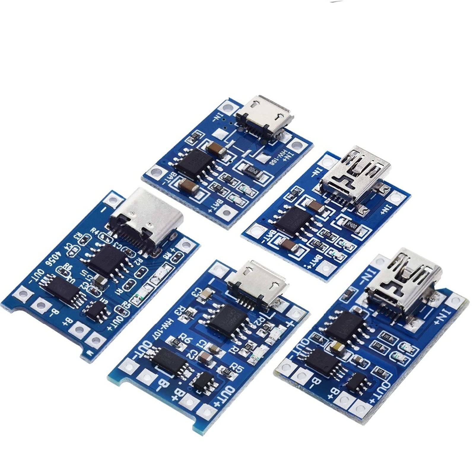 Batterie Carica 2 Moduli Di Carica TP4056 USB-C Per Batterie Li Ion 5v 1a 944072 - Foto 6
