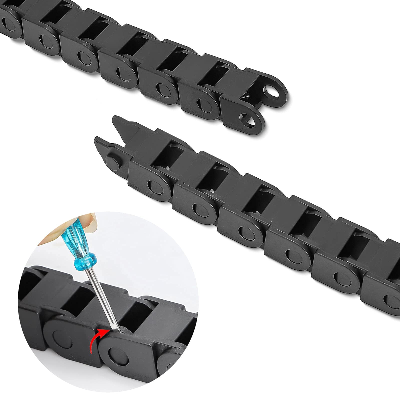 Amazon.com: 1M Drag Chain Cable Carrier R15 7x7mm(Inn HxW) Plastic