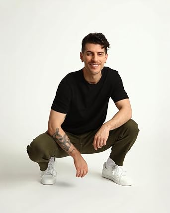 The Perfect Jean Denkhaki Khaki Pants for Men Athletic Fit, Stretch Dress Pants for Men