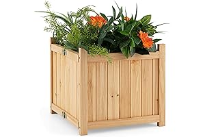 Giantex Wooden Planter Box for Outdoor and Indoor Gardening