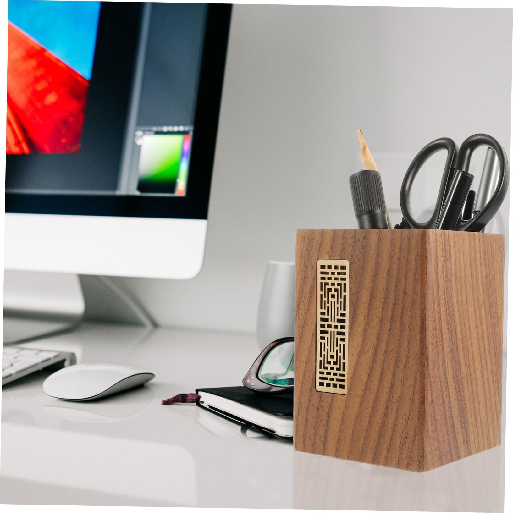 Stifthalter mit Großer Kapazität Einfacher Japanischer Stil Schreibtisch Organizer für Büro und Zuhause Eleganter Aufbewahrungsbehälter für Stifte und Büromaterial