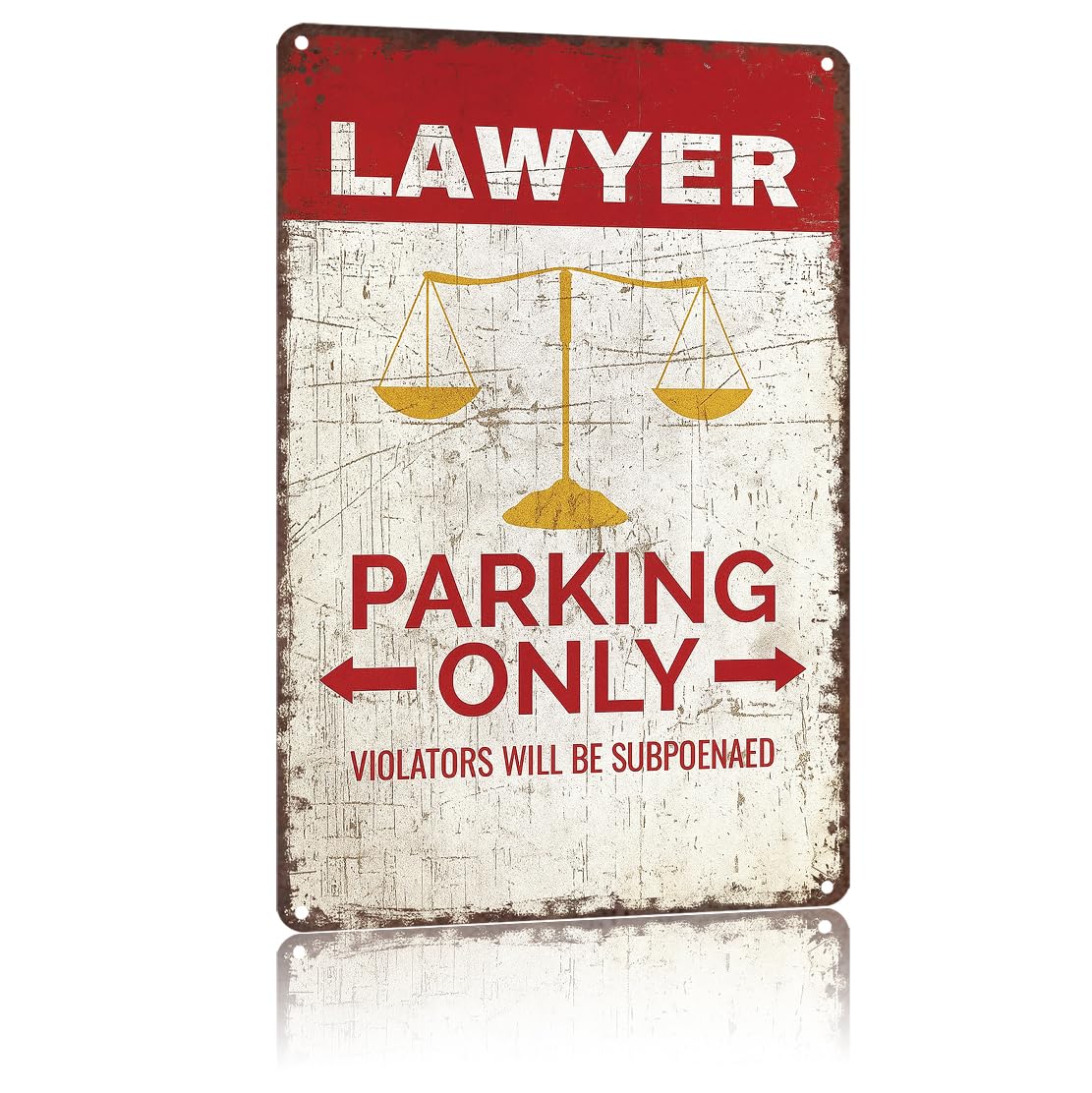 KWQDOZF Funny Metal Signs Poster 8x12inch Lawyer Parking Aluminum Sign Wall Art For Home Room Bedroom Office Decor