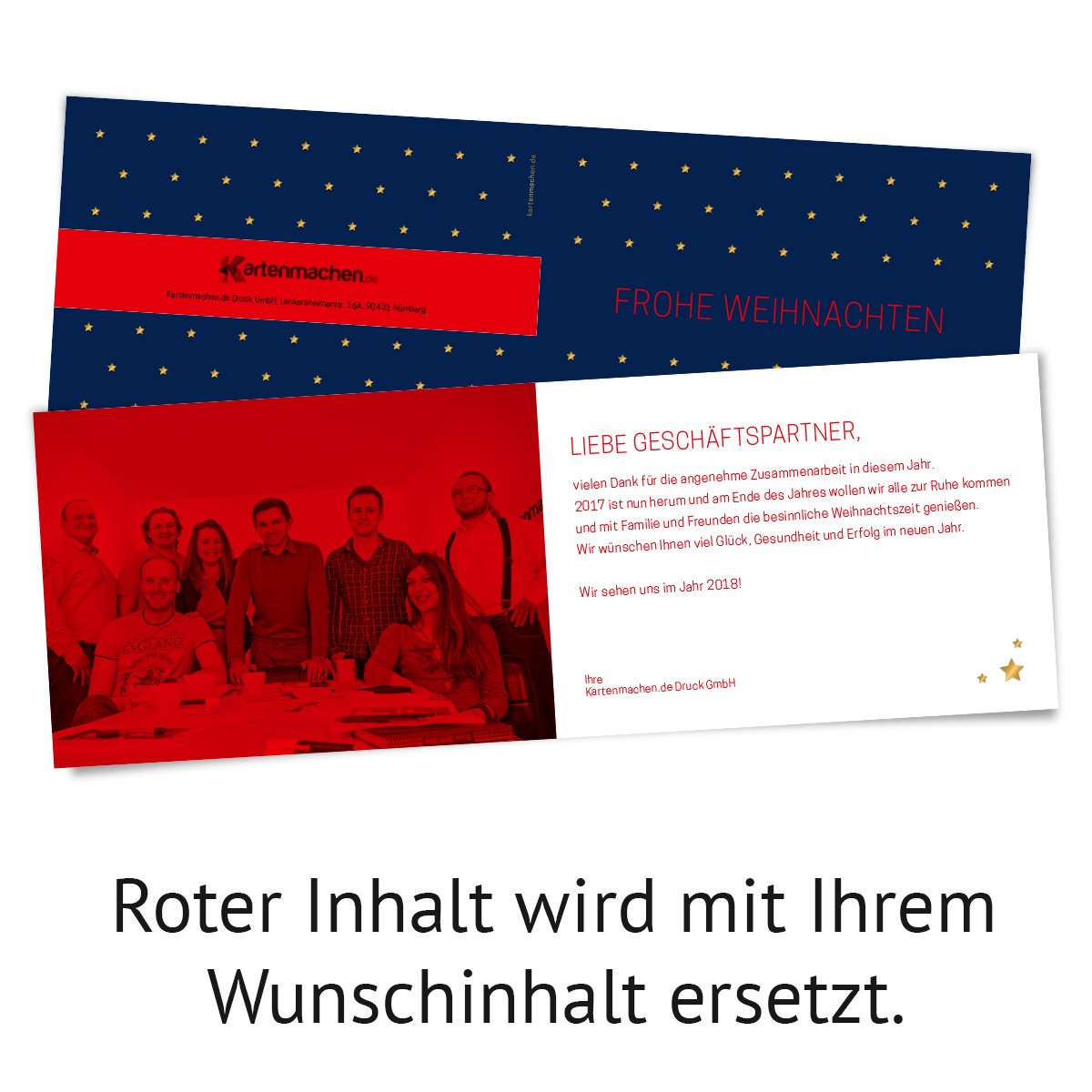 50 x Weihnachtskarten Firmen Geschäftlich Business Grußkarten Weihnachten - Sternenhimmel