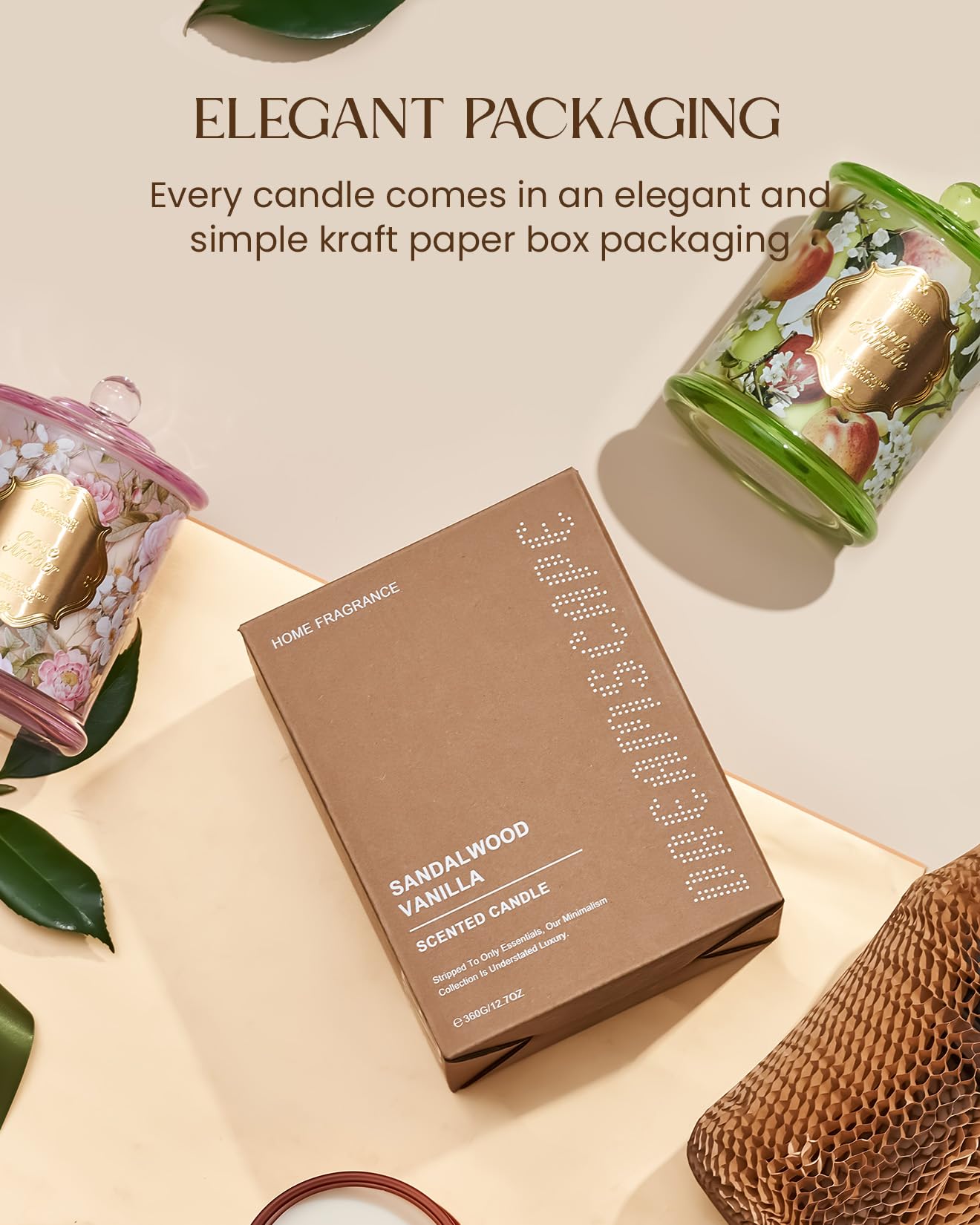 M&SENSE Duftkerze im Glas groß Leinen Brise Kerze 360g über 60 std. Brenndauer natürliche Aromatherapie Kerze stark duftende lang anhaltende Entspannung Heim Deko Geschenk für sie