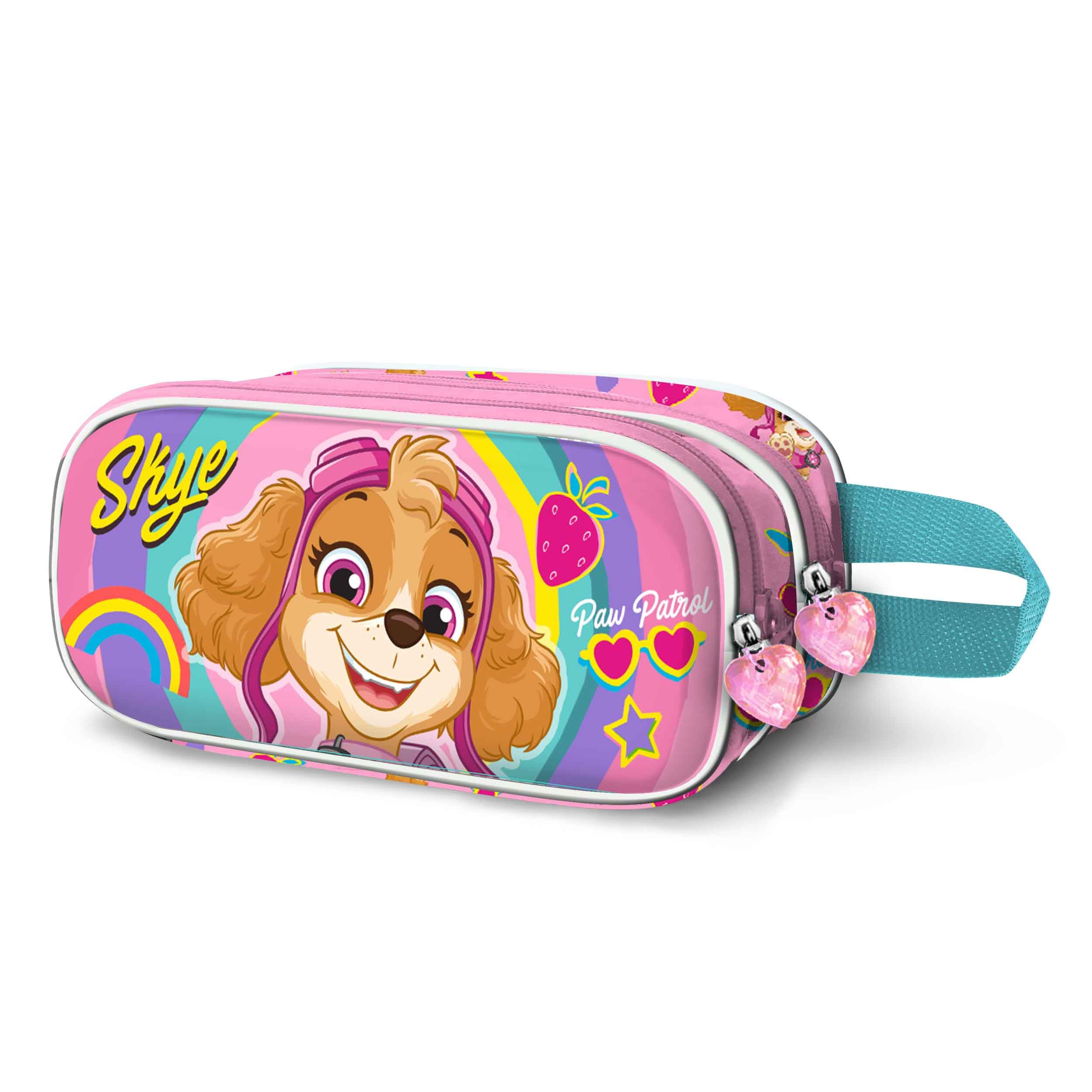 Karactermania Paw Patrol Happy-3D Double Pencil Case, Pink, 22 x 10 cm