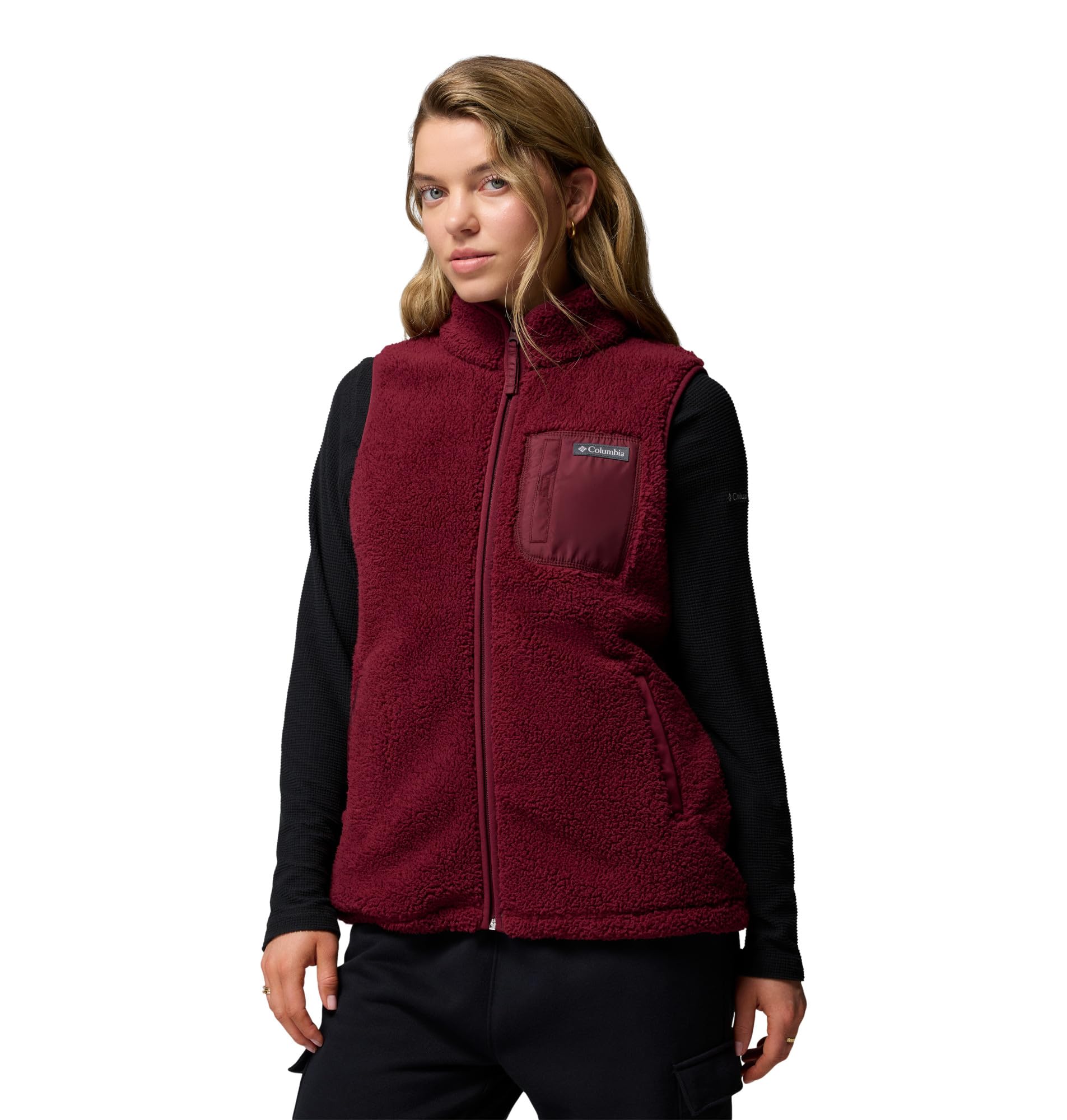 Columbia Women's West Bend Vest 2, Fleece Gilet Vest, Rich Wine, Small