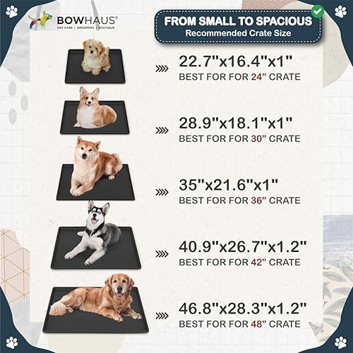 Miniatura 6 de Bandeja de repuesto para jaula de perro de 46.8 pulgadas, bandeja de plástico resistente e impermeable para perreras de 48 pulgadas para mascotas,