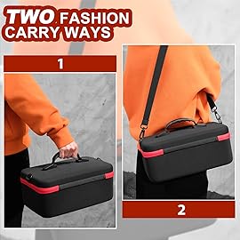 Yewltvep Pill Bottle Organizer, Medicine Organizer Box, Travel Medicine Bottle Organizer Storage, Hard Shell First Aid Case, First Aid Box Empty for Emergency Medication, First Aid Bags (Case Only)