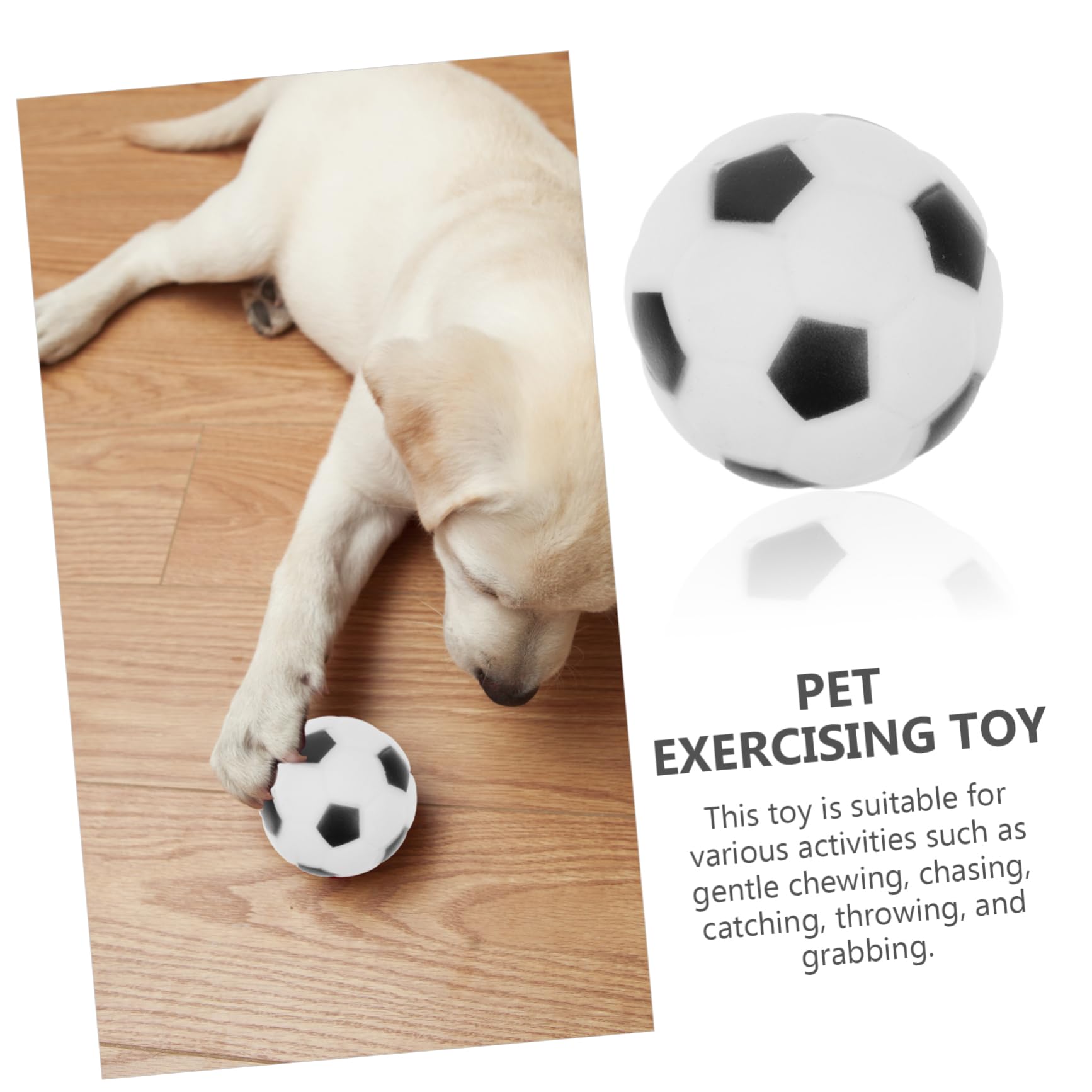 HANABASS 16pièces Quatre Jouets à Mordre Forme De Football pour Chiens Accessoires De Jeu Interactifs avec Couineur pour Exercice Divertissement des Animaux De Compagnie