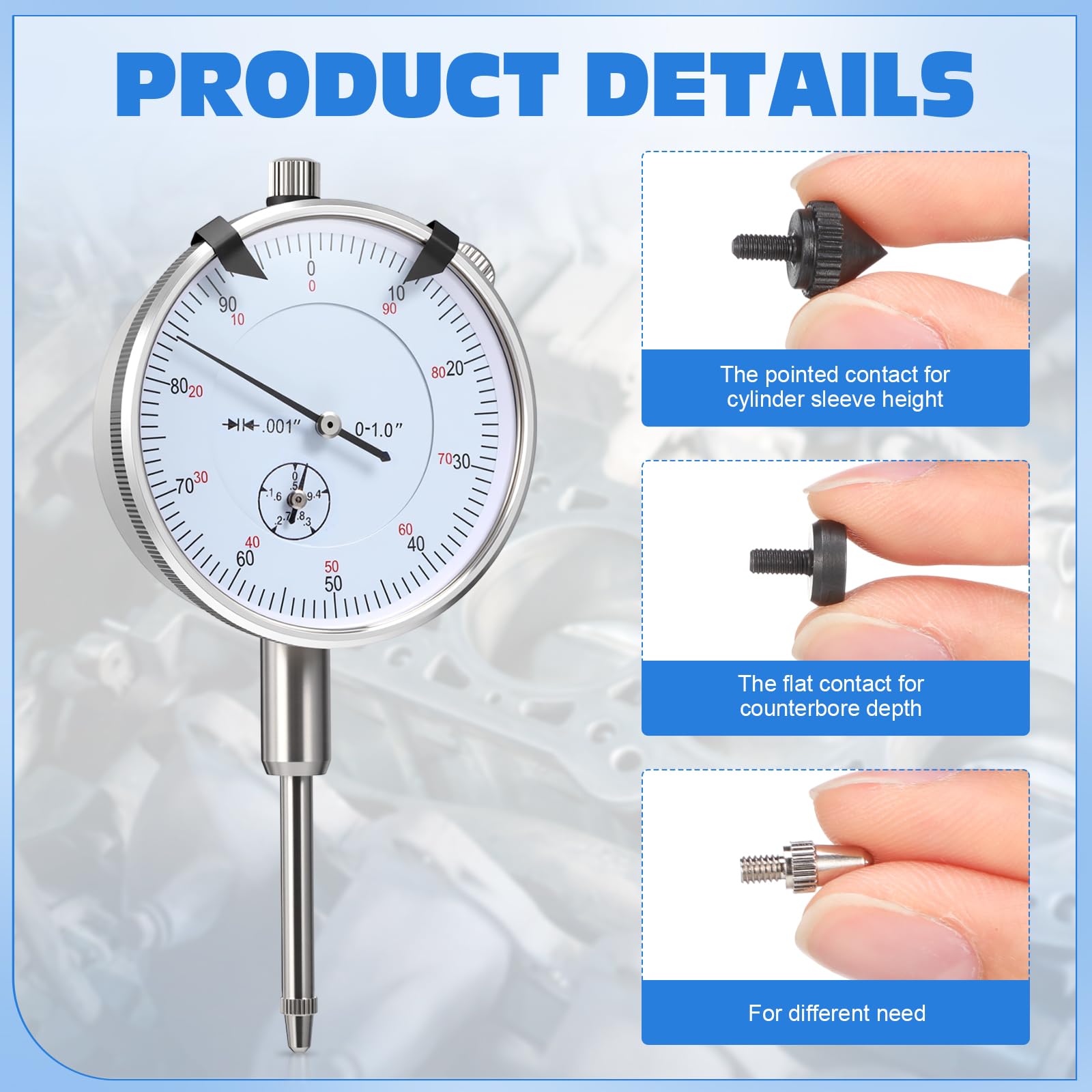 Pasimy 6434 Sleeve Height And Counter Bore Gauge Compatible