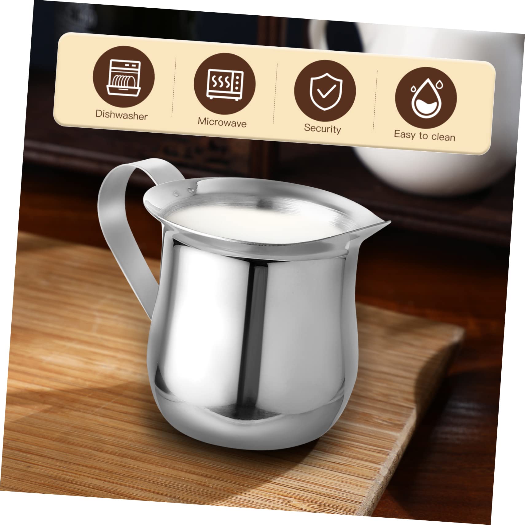 Gadpiparty 9piezas Jarra Inoxidable Para Espumar Leche Taza Para Café y Espresso Para Cappuccino y Latte Juego