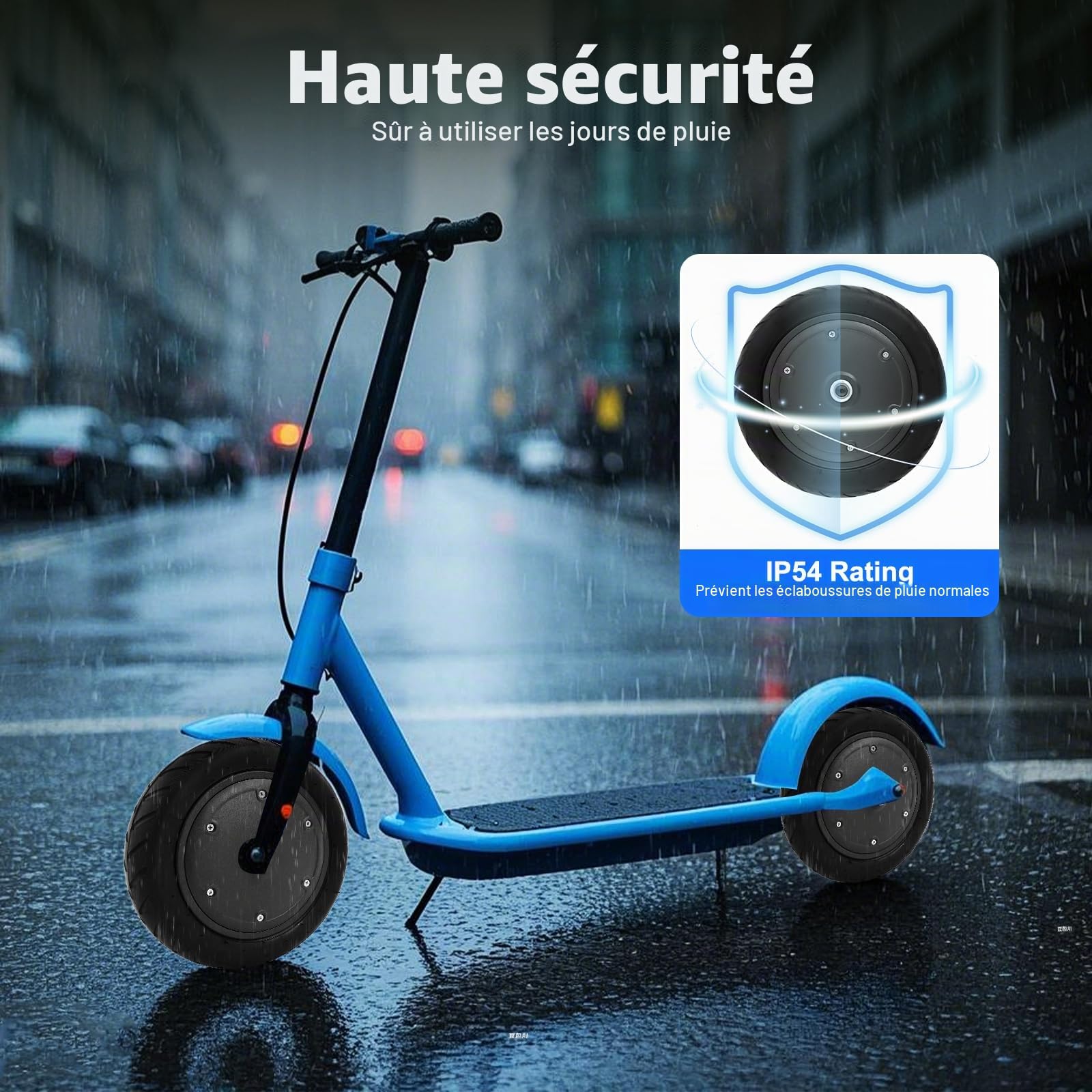 Moteur de scooter électrique 350 W 600 tr/min - Moteur sans balais 36 V - Pneu de roue électrique - Capacité de charge de 100 kg - Pour la plupart des scooters, scooters électriques pliables, etc