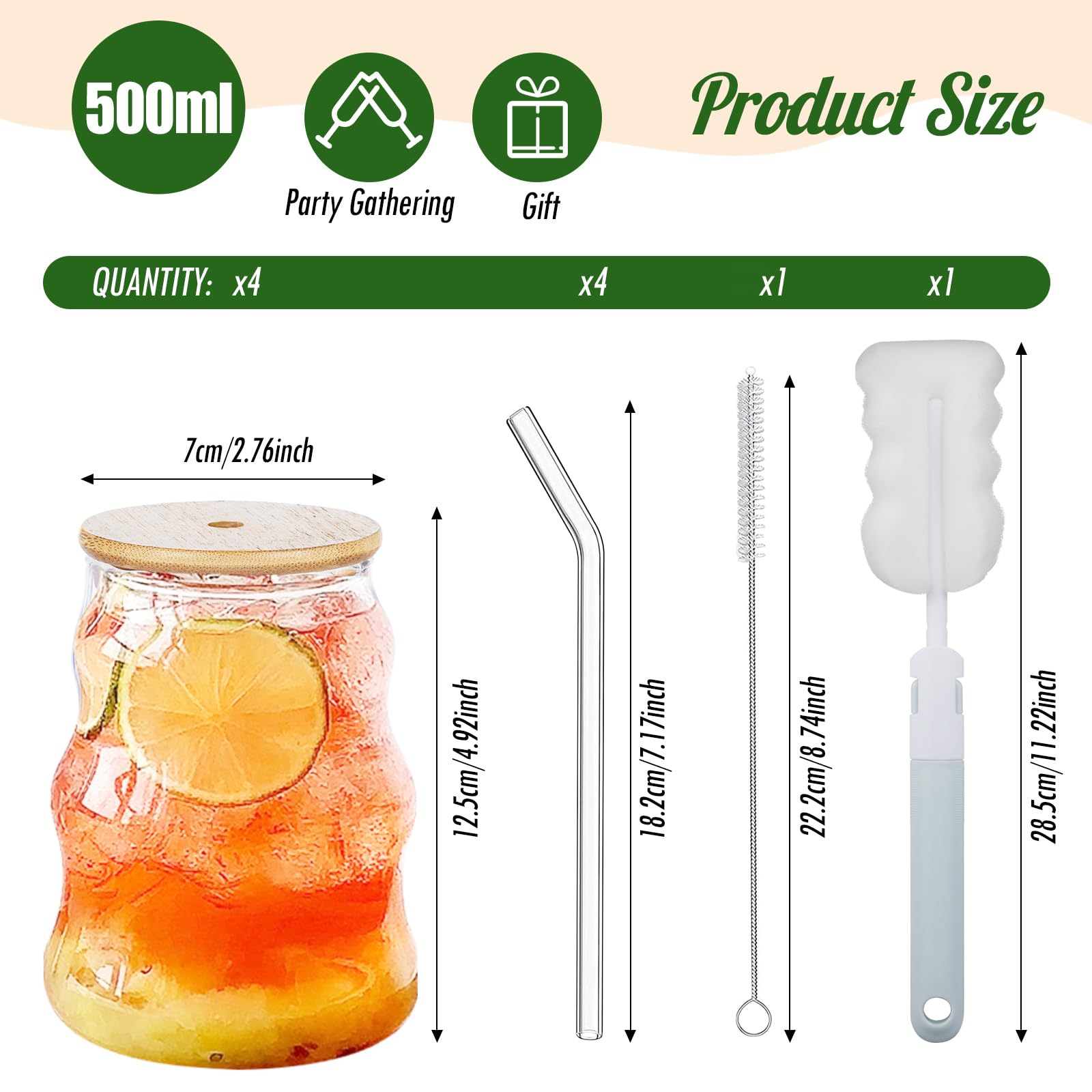 LORD C Set 4 Bicchieri Con Cannuccia Integrata Per Bambini - Infrangibili E Senza BPA