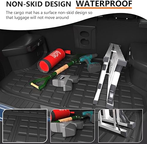 Miniatura 5 de Xipoo Tapete de respaldo compatible con Nissan Rogue 2021-2023, tapete de carga de material TPE, repuesto para accesorios Nissan Rogue 2021-2023
