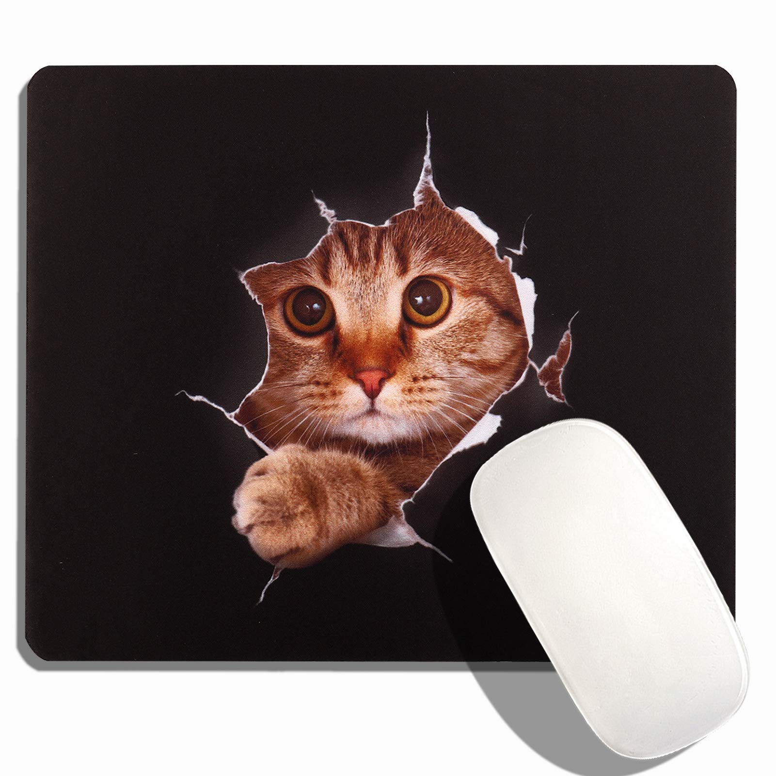 Tappetino Mouse Piccolo Con Lupo – 200x150 Mm, Base Gomma Antiscivolo, Bordo Cucito, Per Gaming E Ufficio