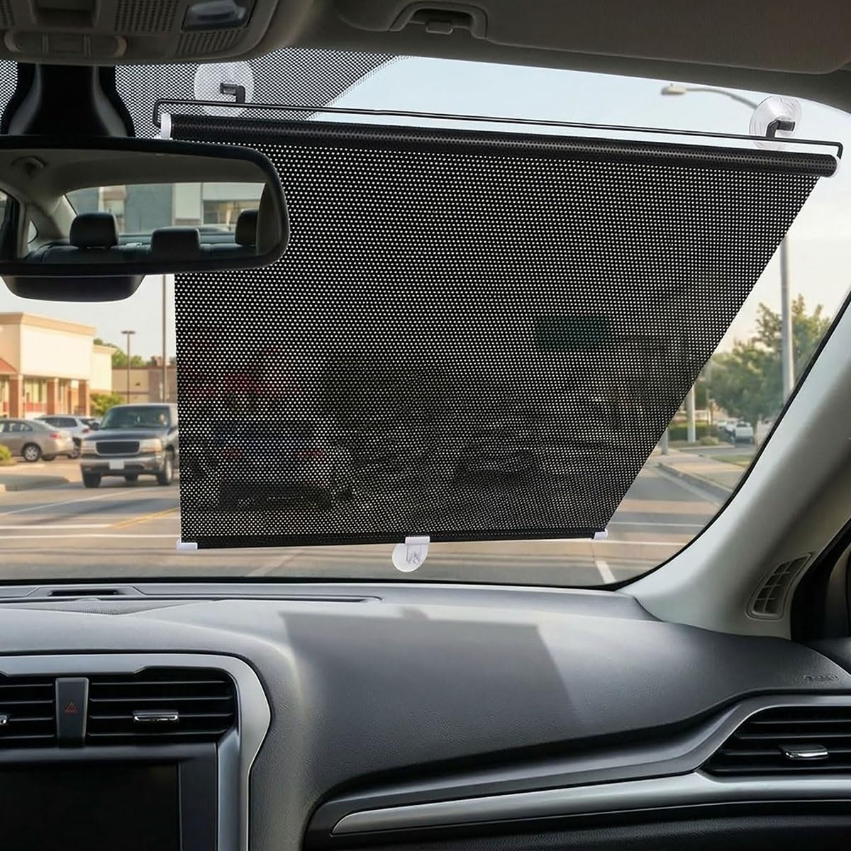 Store Enrouleur à Ventouses, Stores occultants Portables sans perçage, Store Pare-Soleil rétractable, Rideau Occultant Thermiques pour Chambre de bébé, Bureau ou Voyage