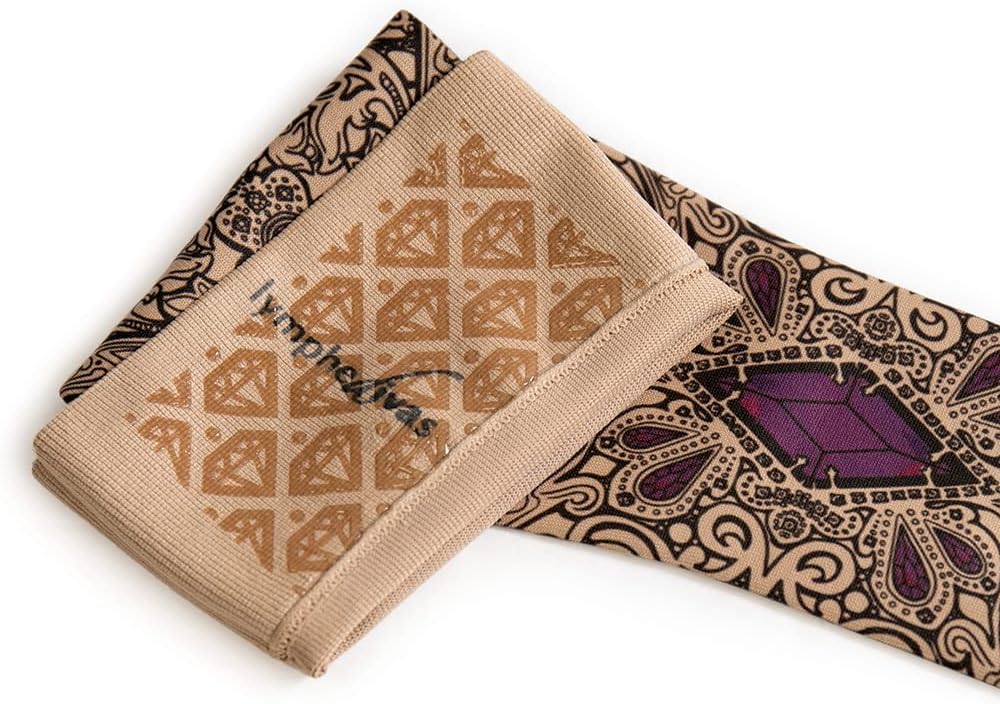 Lymphedivas Audrey Beige Medical Graduated Compression Arm Sleeve for Lymphedema